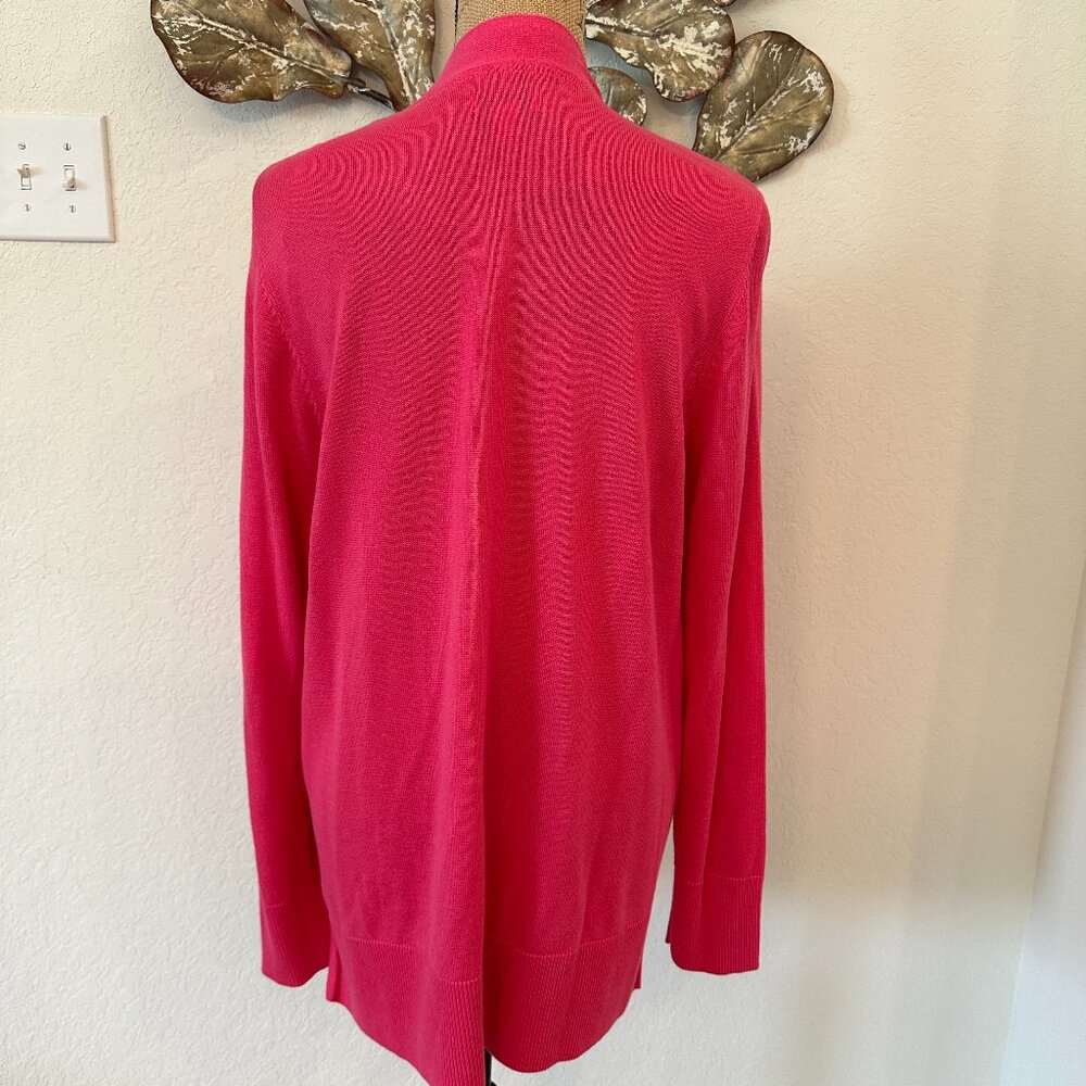 Croft & Barrow Women’s XL Open-Front Cardigan – Bright Pink - Picture 3 of 4